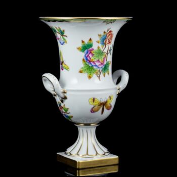 Talpas Herendi porcelán váza (VBO) Viktória mintával 