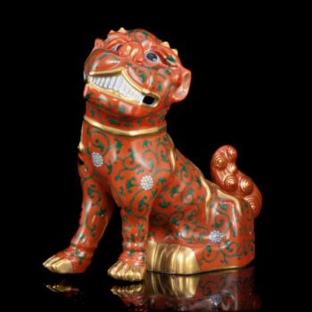 Herendi Foo kutya porcelán figura (1947)