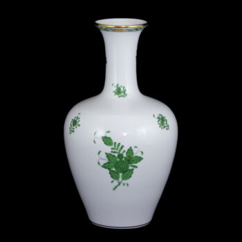 Herendi Zöld Apponyi mintás hasas váza