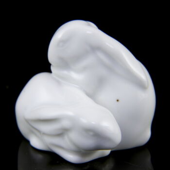 Herend small pair of rabbit figurines