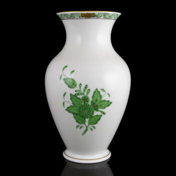 Herendi zöld Apponyi mintás hasas váza
