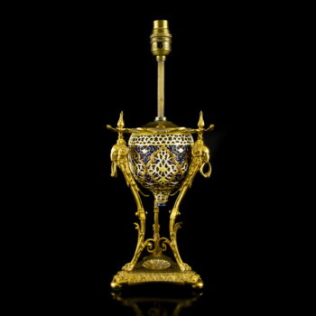 Historizáló Zsolnay asztali lámpa