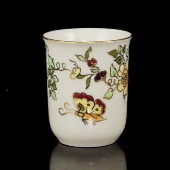 Zsolnay porcelán pillangó dekoros kispohár