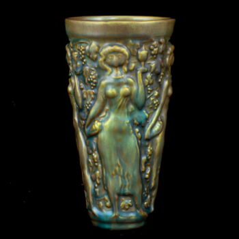 Zsolnay eozin mázas szüreti pohár