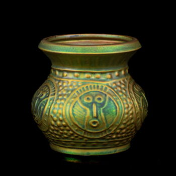 Zsolnay eozin mázas kisváza (1930 körül) 