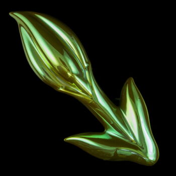 Zsolnay eozin mázas bimbós tulipán falidísz