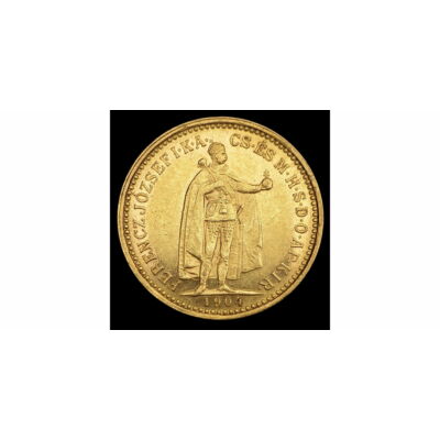 10 koronás aranyérme