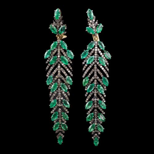 Smaragdköves fülönfüggő