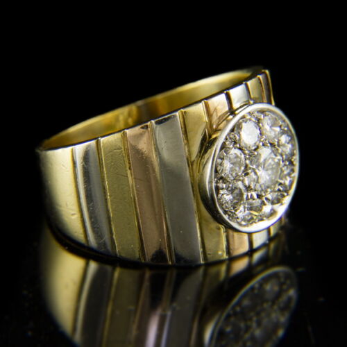 Little finger ring for men with diamonds