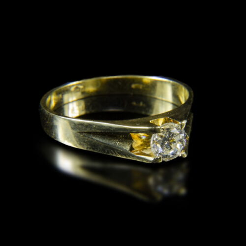 Solitaire ring with brilliant-cut diamonds (0.45 ct)