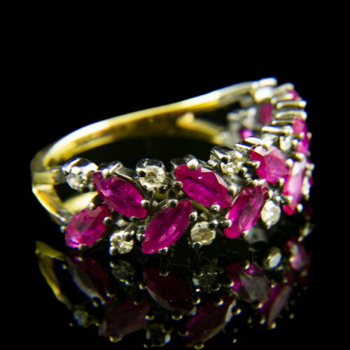 Ruby-diamond ring