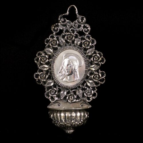 Modern olasz ezüst pici szenteltvíztartó