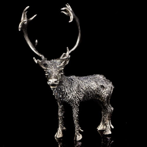 Mini ezüst rénszarvas figura