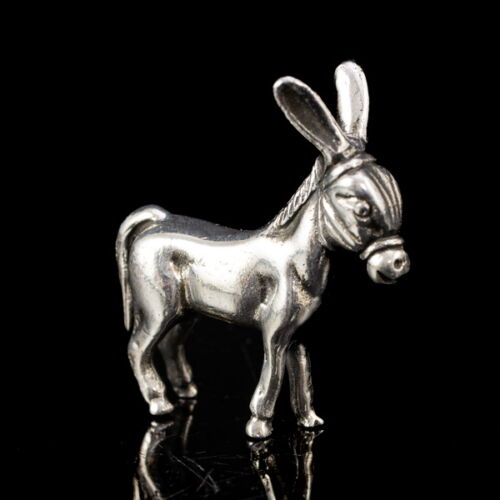 Mini ezüst csacsi szamár figura