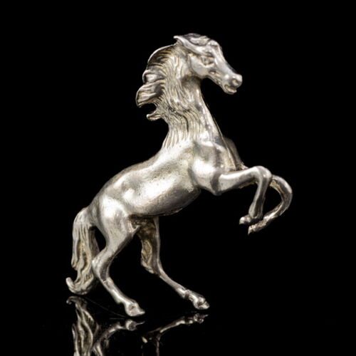 Mini ezüst paripa ló figura