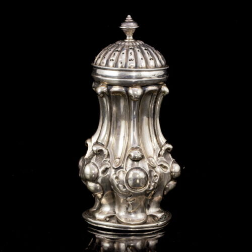 Antique silver powdered sugar shaker