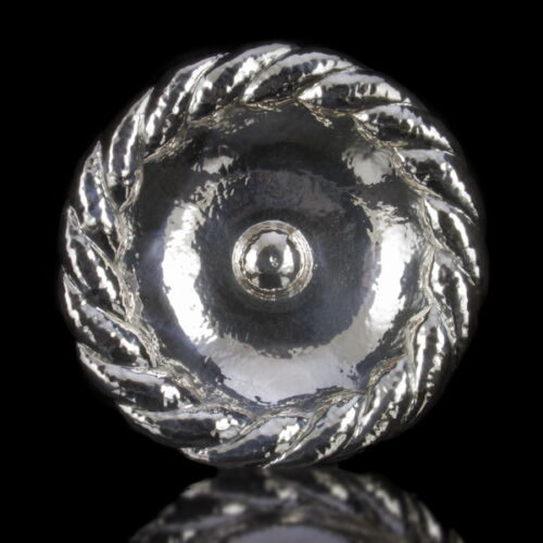 Pest round punched silver serving platter