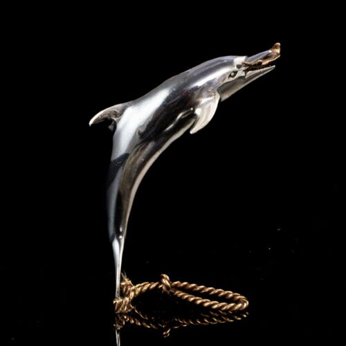 Mini ezüst delfin figura