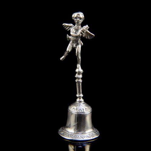 Mini silver bell with putto
