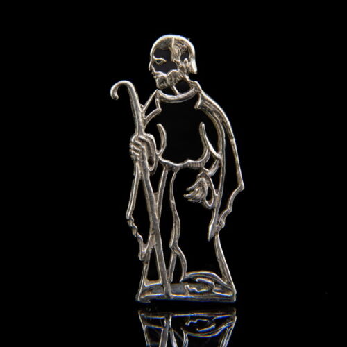 Mini silver wandering figure