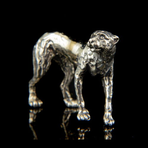 Mini ezüst párduc figura