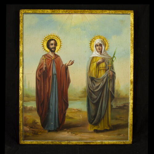 Szent Adorján és Szent Natália ikon