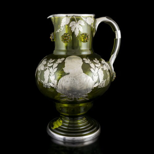 Franz Joseph glass wine jug - from Dr. Kaps to the Vienna Shooting Society