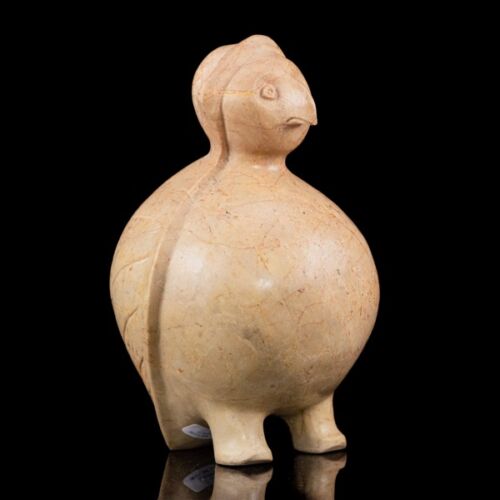 Contemporary marble sculpture (fantasy plus-size animal figure: bird/sea turtle)