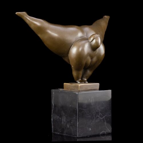 Milo marked: Contemporary bronze female gymnast sculpture