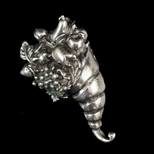 Mini silver cornucopia table decoration