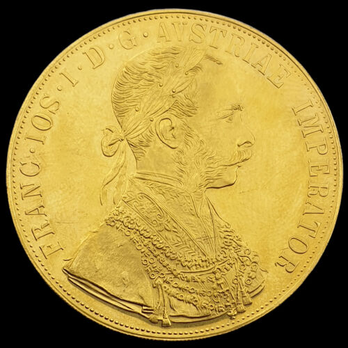 4 dukat 1915 afterstrike gold coin Franz Joseph