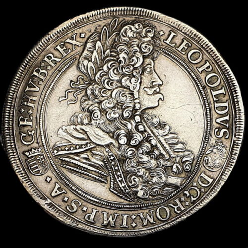 I. Lipót magyar király ezüst tallér 1698 KB