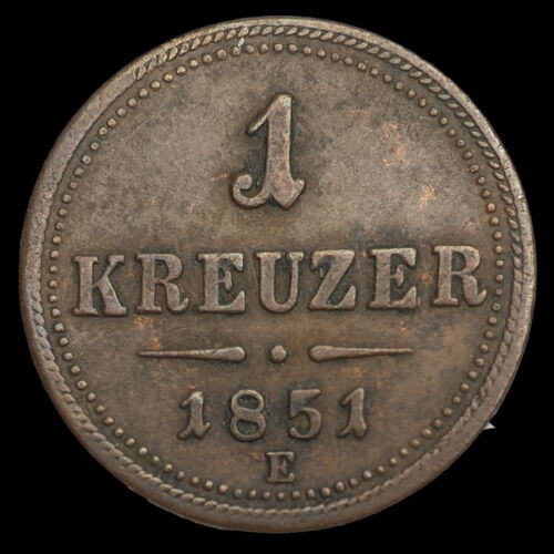 1 Kreuzer 1851 E Gyulafehérvár