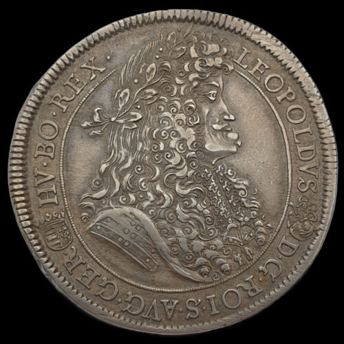 Leopold I Hungarian king silver thaler 1691 KB