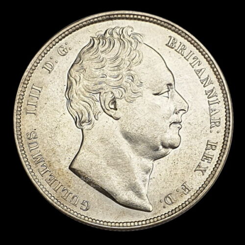 Silver 1/2 Crown 1836 with the portrait of King William IV of Great Britain