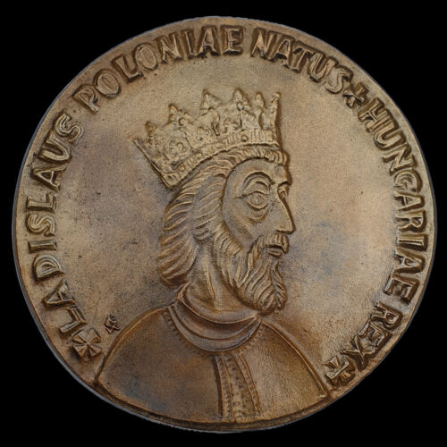 Szent László bronz plakett