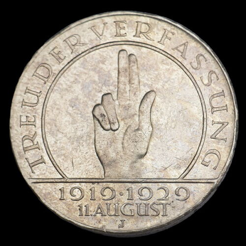 3 Reichsmark 1929 J Hindenburg