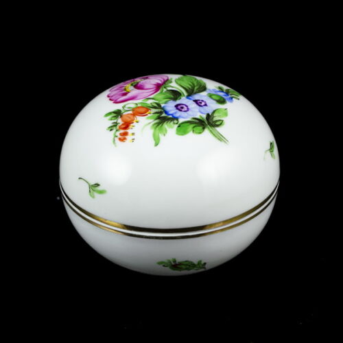 Herend small bonbonniere painted with flower decor