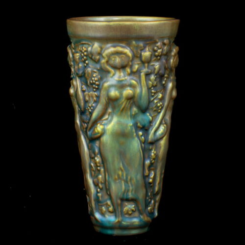 Zsolnay eozin mázas szüreti pohár