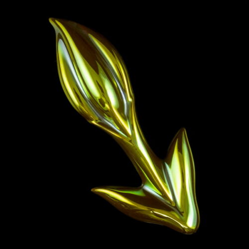 Zsolnay wall decoration with eosine-glazed tulip buds