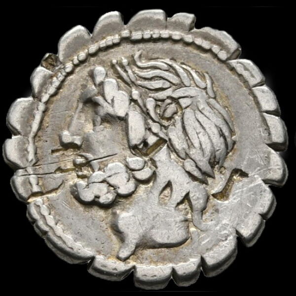 Lucius Cornelius Scipio Asiaticus ezüst denár (Kr.e.106)