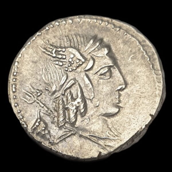 Római Köztársaság kori ezüst denár - L. Iulius Bursio (Kr.e. 85)